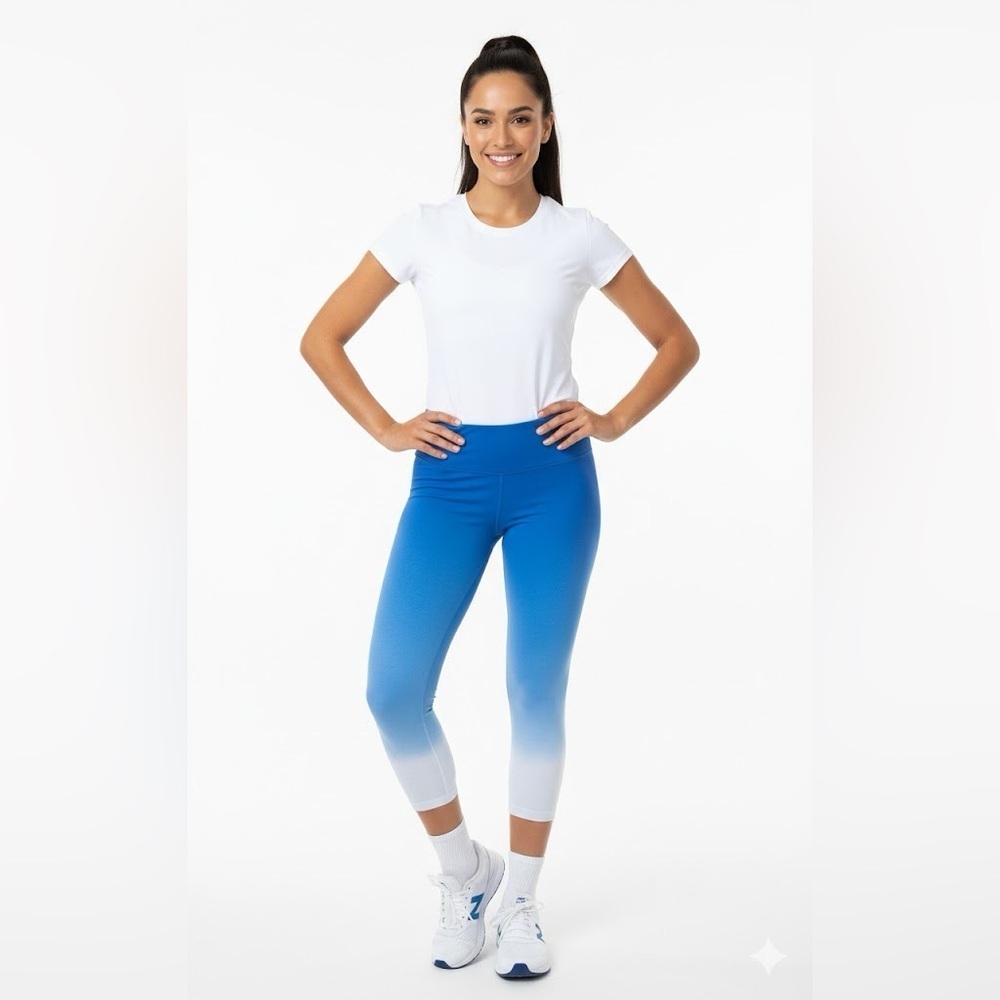 90 Degree By Reflex Blue and White Leggings Comfortable Activewear
#2